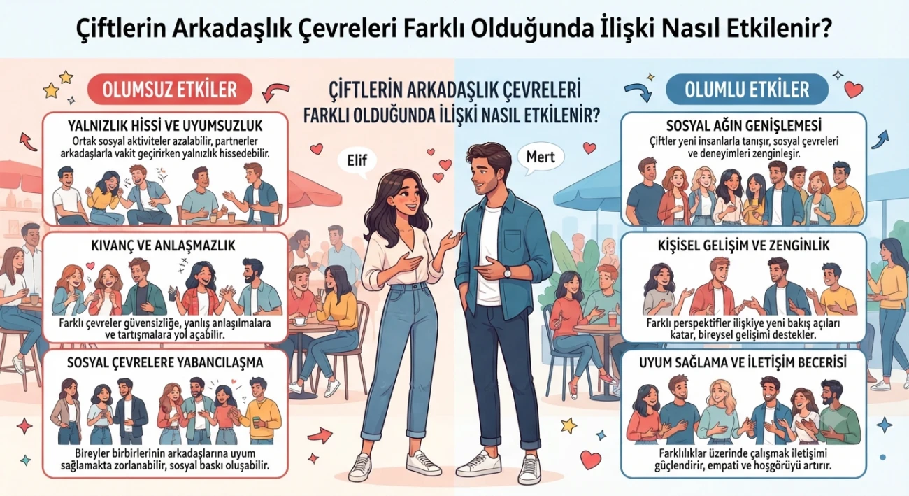 Çiftlerin Arkadaşlık Çevreleri Farklı Olduğunda İlişki Nasıl Etkilenir?